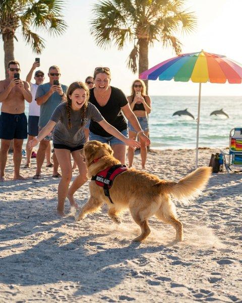 Sam and Bongo at Venice Dog Beach
